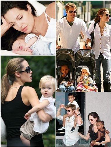 Hình ảnh về gia đình Brad Pitt – Angenlina Jolie.